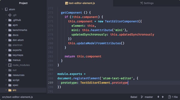Atom 界面截图 2